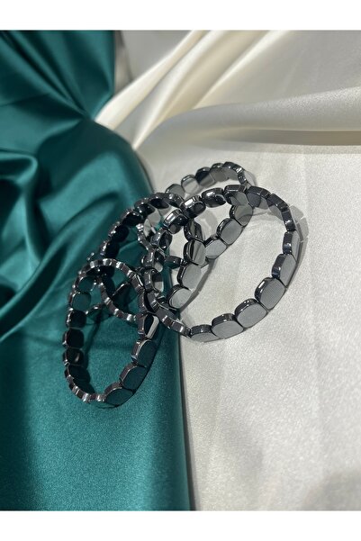 ZephiaStore سوار من الهيماتيت سداسي الشكل مصنوع يدويًا من الأحجار الطبيعية