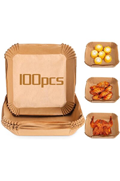 Generic 100Pcs Air Fryer Disposable Parchment Paper for Baking, Roasting, Mic...
