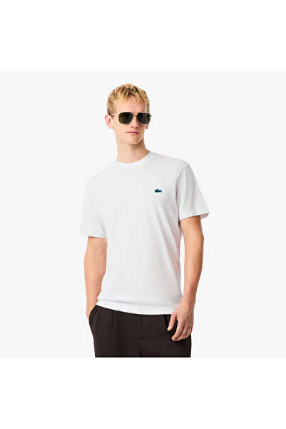 Lacoste Tennis Heritage Multi Print Erkek Beyaz T-Shirt