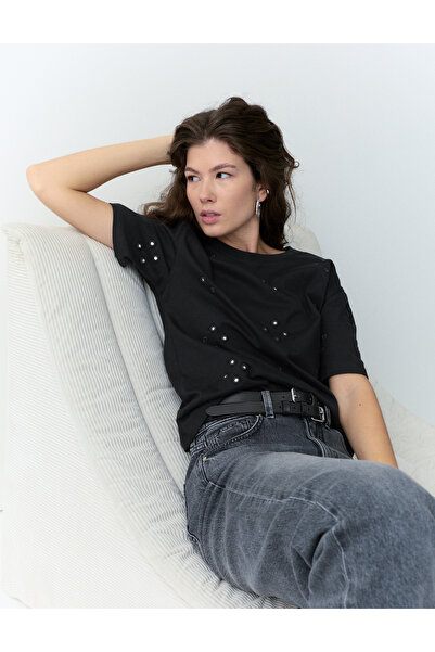 Marks & Spencer Saf Pamuklu Süslemeli Üst