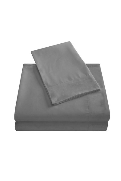 ZJ&Brothers King Bed Sheets Set, 500 TC, 4 Piece, Microfiber, 41 cm Pockets, Wrinkle Free (Deep Gray)