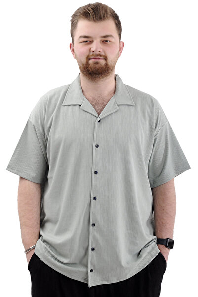 ModeXL Men's Shirt - Mode XL, Plus Size, Apas Collar, JACQUARD U24380