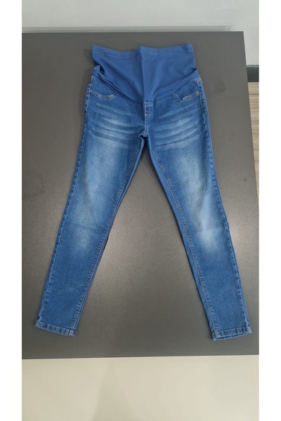 Retro Giyim Tekstil Koyu mavi hamile kot pantolon