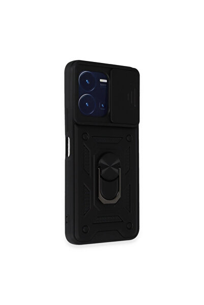 Twin Store حافظة Y35 مع حلقة عدسة بارس سيليكون - أسود