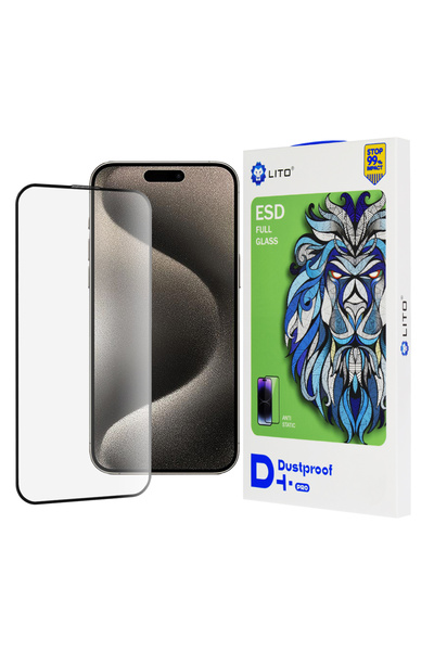 Lito iPhone 15 D+ Pro Dustproof glass film, black