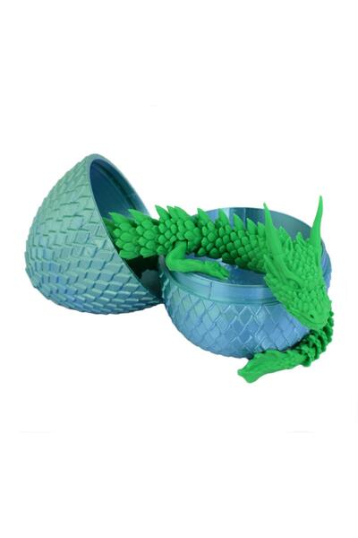 Sani Figurină Sani, Dragon în Ou 90 x 115 mm, Albastru Deschis, Verde, Verde