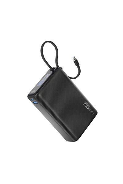 Promate Titan-35W 20,000mAh Power Bank with Built-in USB-C Cable 35W PD Fast ...