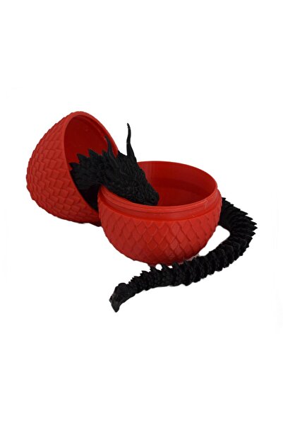 Sani Φιγούρα Sani, Δράκος σε Αυγό 90 x 115 mm, Κόκκινο, Μαύρο