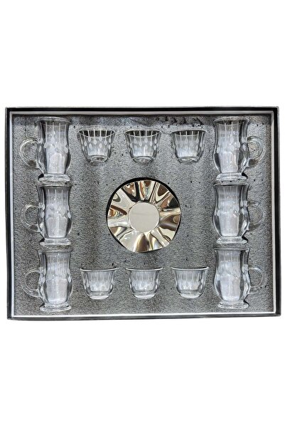 ALQANNAS 18-Piece Laser-Engraved Tea Glass & Coffee Cup Set | Elegant Crystal...