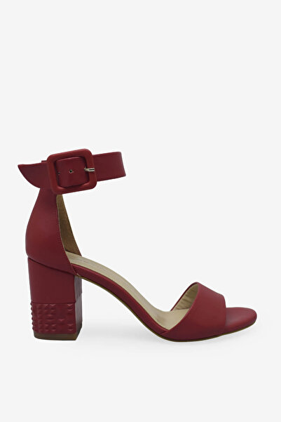 ESSTİİ Women's Heeled Sandals Red Est564