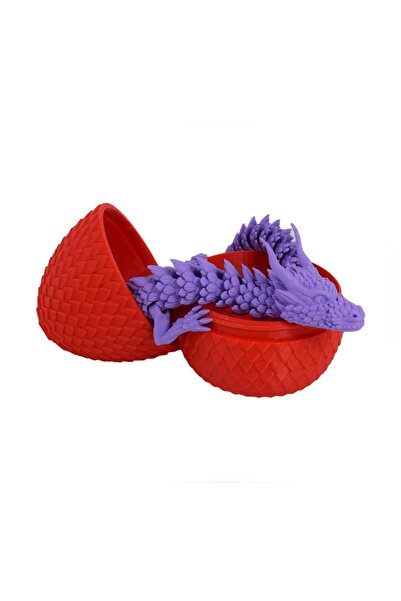 Sani Φιγούρα Sani, Δράκος σε Αυγό 90 x 115 mm, Κόκκινο, Μωβ