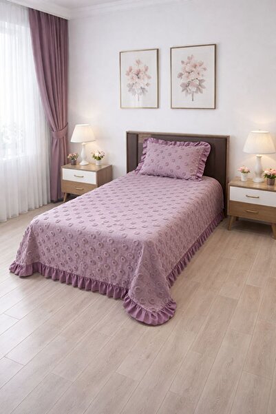 Doğa Ruffled Bedspread Single Size