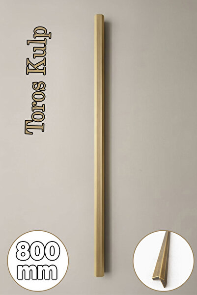 Badem10 TOROS Çizgili Soft Antik Sarı Çekmece Kulp 800 mm Paslanmaz Modern Mo...