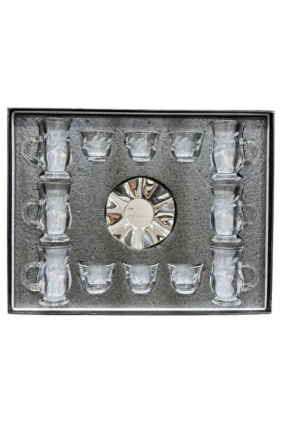 ALQANNAS 18-Piece Laser-Engraved Tea Glass & Coffee Cup Set | Elegant Crystal...