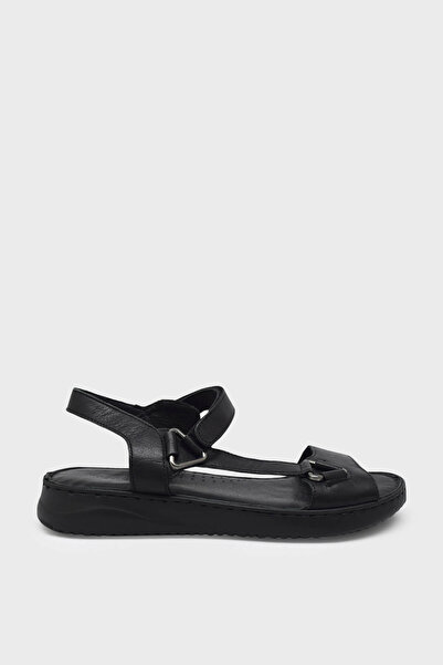 Bulldozer Women's Daily Leather Sandals Black Bul-231605