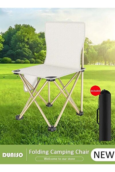 DOMEET Folding Outdoor Camping Chair with 1 Side Pocket, Lightweight Portable...
