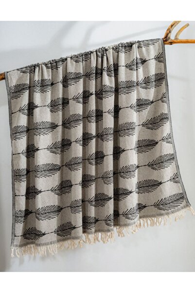 Comfort Craft 100% Cotton Sofa Throw Tv Blanket, Black Leafy 130X170 cm High ...