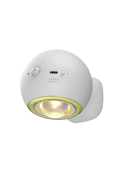MACON Magnetic Motion Sensor LED Wall Lamp – 360° Rotating Rechargeable Night...