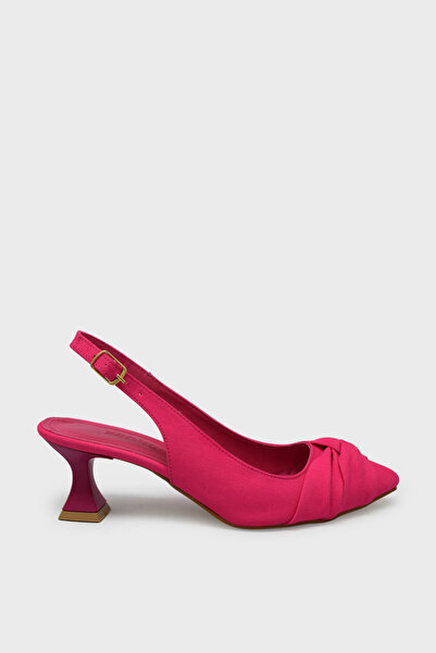 kanuga Women's Summer High Heel Shoes Fuchsia Satin Bb2023-14