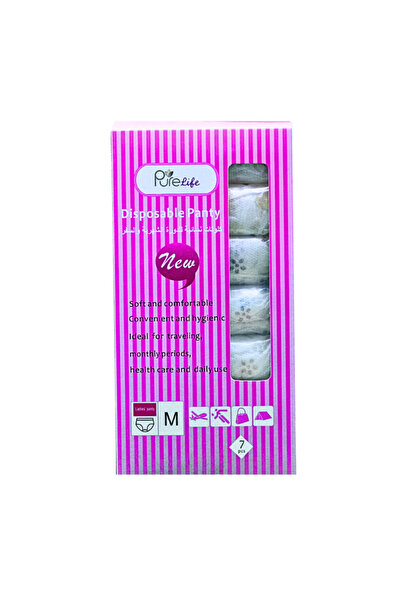 PureLife سراويل داخلية للاستخدام مرة واحدة، مقاس متوسط، 7 قطع