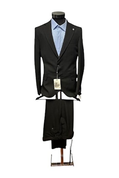 HAVİN Men's Suit, Casual/Elegant, Black, 50 EU