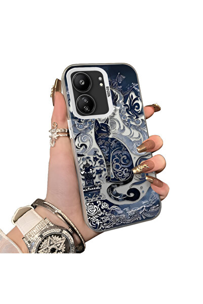 ucuc Xiaomi Poco C65 Compatible Silicone Edge Hard Back Anti-Fall Case Classi...