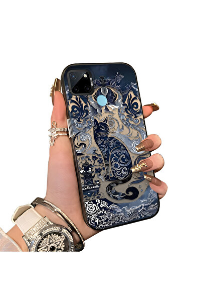 ucuc حافظة مضادة للسقوط من السيليكون المتوافقة مع Realme C25Y/C21Y، نمط كلاسيكي