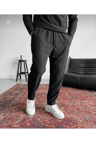 one2tex Lower Upper Set Reported Ottoman Fabric Zippered and Pantalon