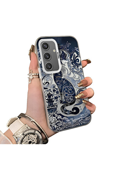 ucuc حافظة سامسونج جالاكسي S24 متوافقة مع الحافة السيليكونية الصلبة ذات الظهر...