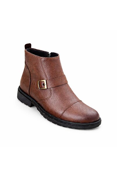 Zegeshoes Men's Buckle Boots Non-Slip Sole with Zipper