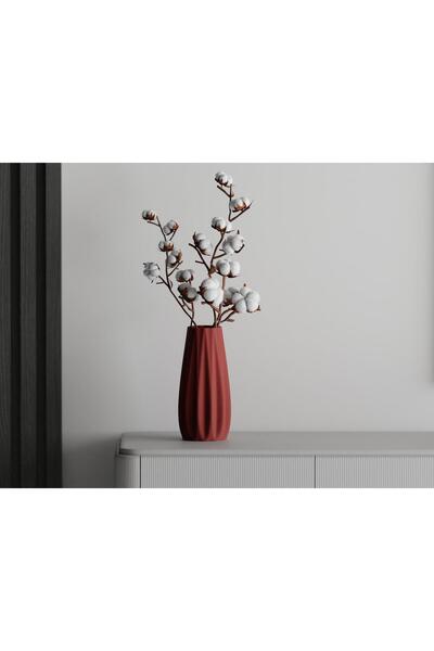 Sani Decorative vase Sani, Orlando 94 x 94 x 200 mm, Dark Red Matt