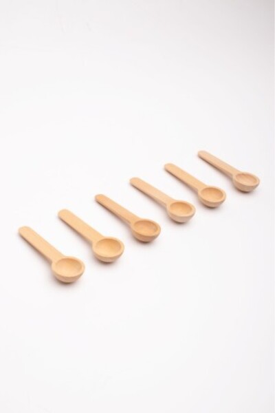 EMAYlab Wooden Bamboo Mini Scale Spice Spoon Set of 6 – 7 cm