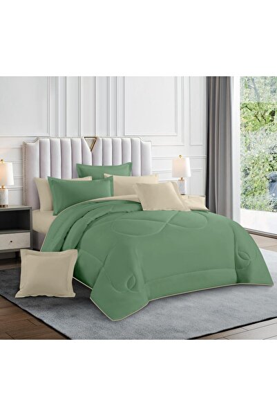 alzawia Plain double bed sheet, microfiber summer fabric, cool material, 8 pi...