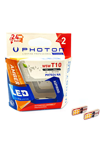 TEKNOPARTS T10 W5W 24V 6+6 AMBER LED