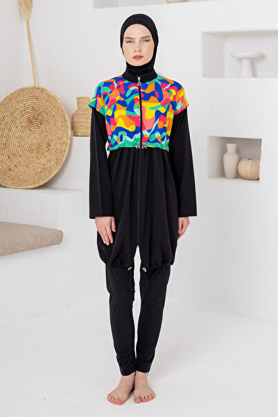 Adasea Wilmé Stretch Fabric Long Sleeve Hijab Swimsuit 1214