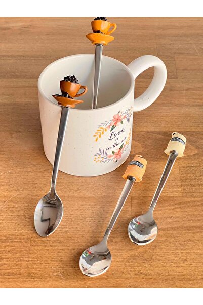 ROSSEV Granulated Coffee Figured Teaspoon Set of 4