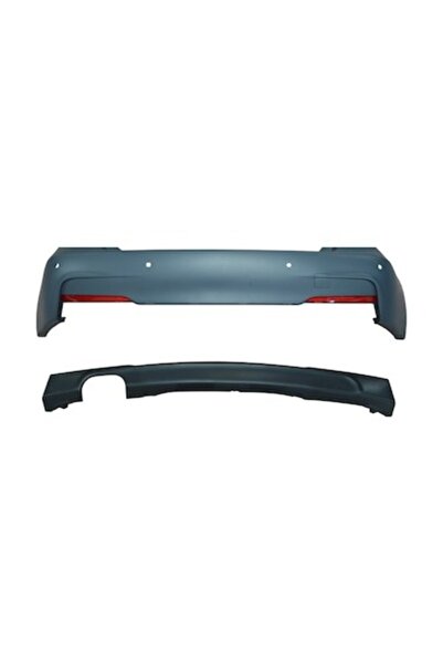 Aftermarket 3 Serisi F30 Uyumlu Arka Difüzör Tek Çıkış Soldan Çiftli ABS Plas...