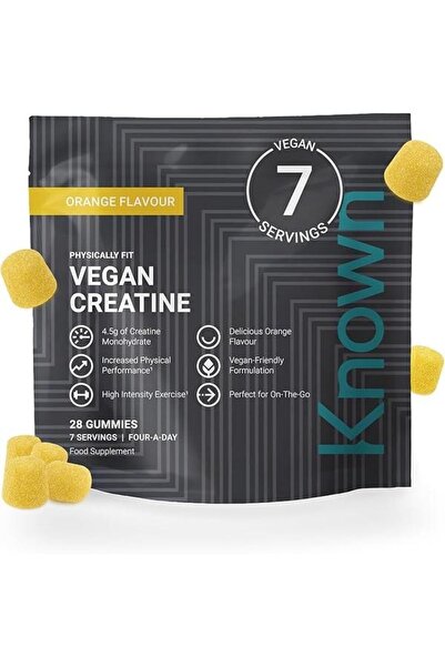 KNOWN. علكات كرياتين نباتية معروفة - بنكهة البرتقال، تكفي لمدة 7 أيام لزيادة ...