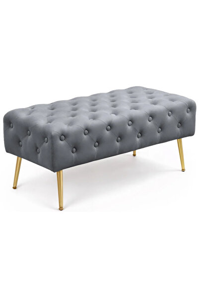 SERSIMO Monaco stool, upholstered in velvet, bench type, with metal legs, 100...