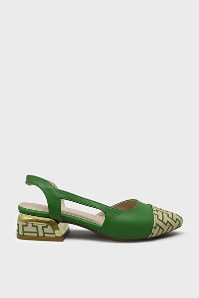 kanuga Women's Patterned Low Heel Shoes Green Lpa620