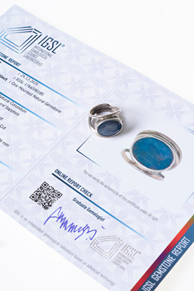 OSMANLI DOĞAL TAŞ Certified Sapphire Special Design Ring (S.K. 295)