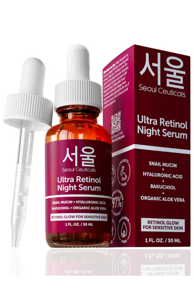 SeoulCeuticals Seoul Ceuticals 97.5% Retinol Night Serum – Anti-Aging Wrinkle...