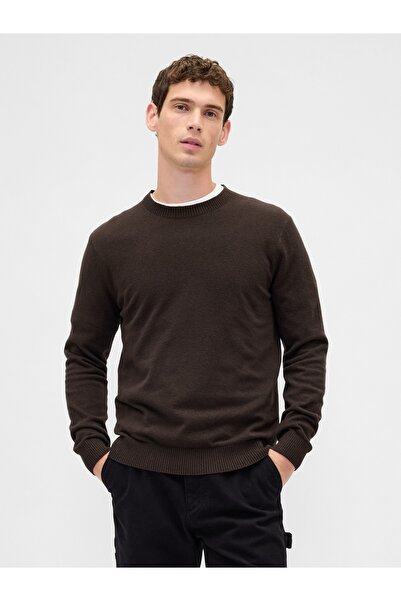 GAP Erkek Kahverengi CashSoft Crew Kazak