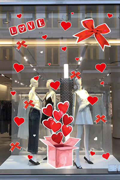 New Jargon Love Themed Heart & Ribbon Design Sticker Set - February 14Th Love...