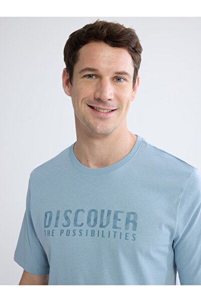 LC Waikiki Lcwaikiki Classic Crew Neck Printed Combed Cotton Mens T-Shirt