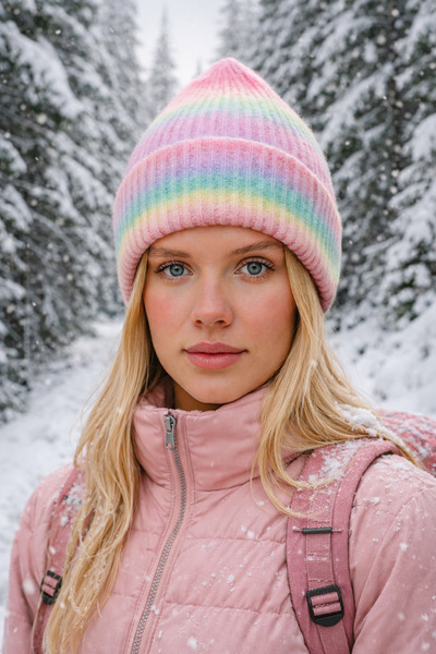 keisy Knitted Cotton Multi-Colored Unisex Beanie