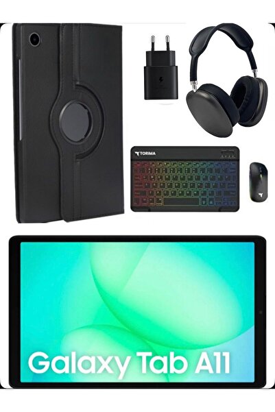 Samsung Galaxy Tab A11 8gb 128gb 8.7 inç Kulaklık + Siyah Kılıf + Şarj Başlığ...