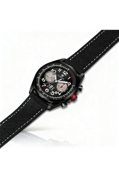 Generic Luxury Mens Chronograph Watch Crystal-Embellished Dial, Quartz Moveme...