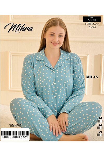 Mihra Milan Battal Polka Dots Pajama Set