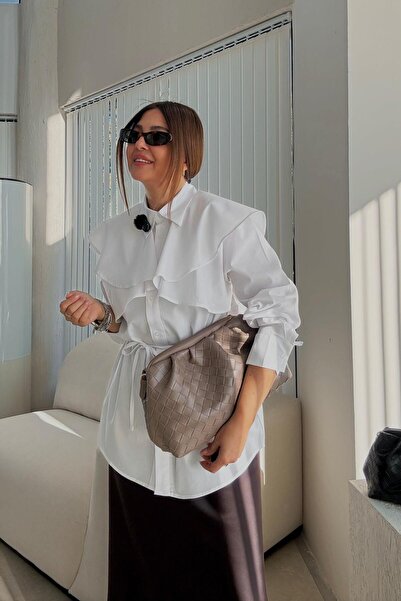 ELVAN TOLON Cămașă retro albă